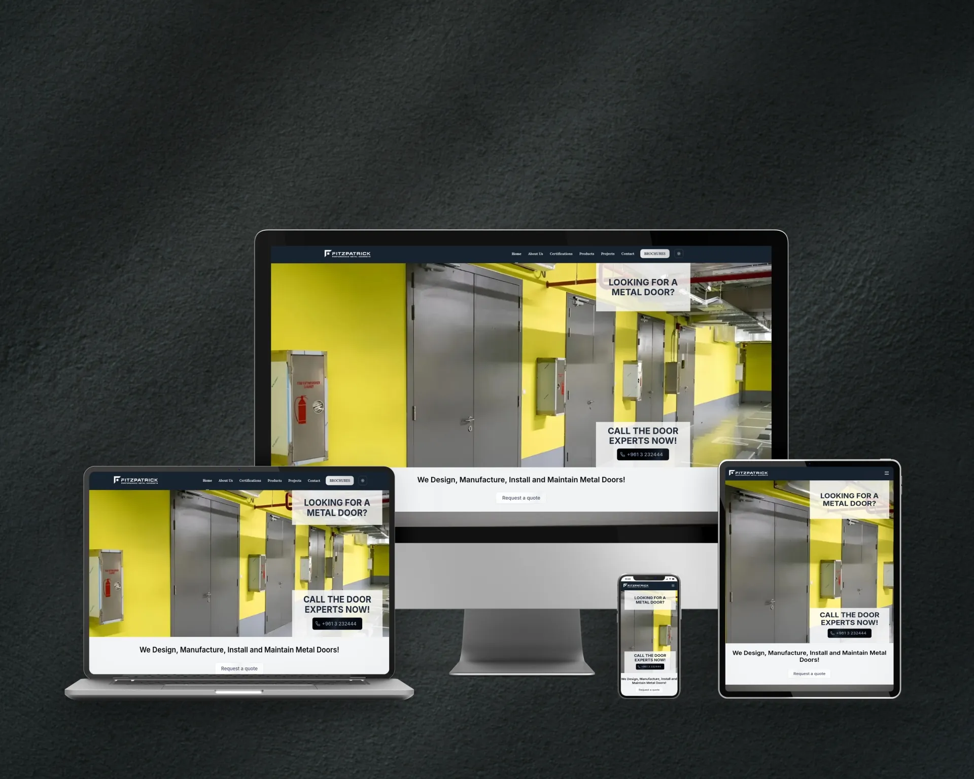 Fitzpatrick Metal Doors website preview